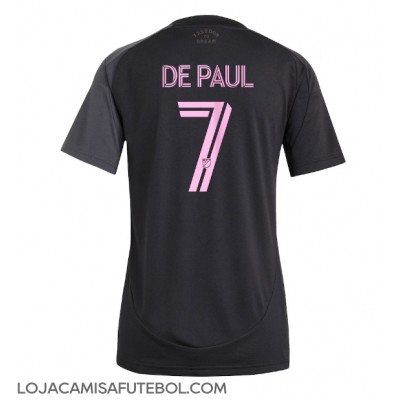 Camisa de Futebol Inter Miami Rodrigo De Paul #7 Equipamento Secundário Mulheres 2025-26 Manga Curta Camisa de Futebol Inter Miami Rodrigo De Paul #7 Equipamento Secundário Mulheres 2025-26 Manga Curta